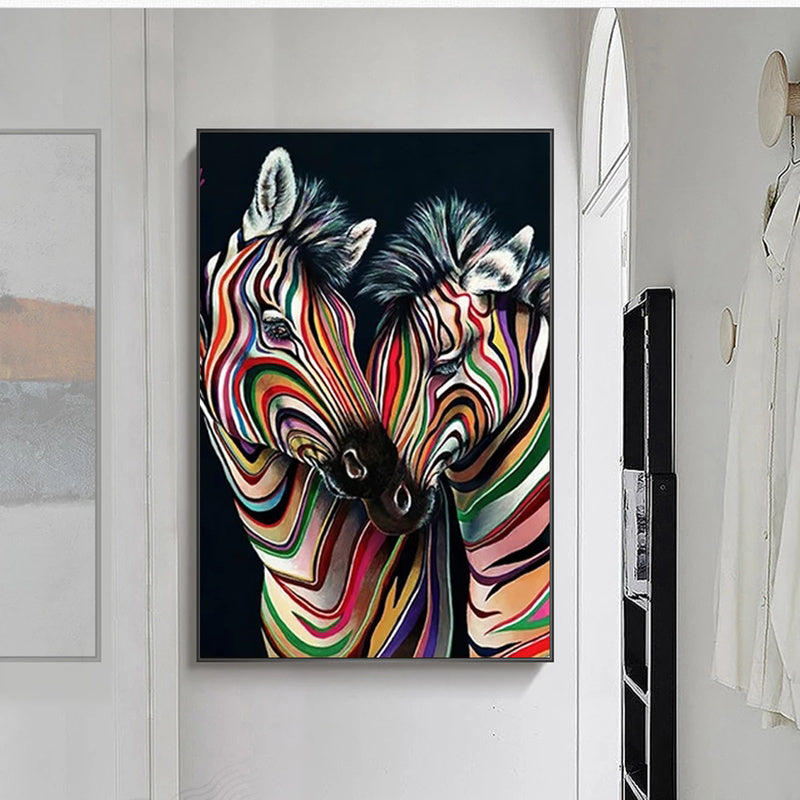 Modern Abstract Zebra Canvas Painting