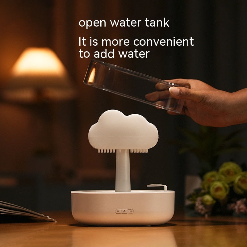 Rain Cloud Night Light Humidifier With Raining Water Drop Sound And 7 Colour Led Light Essential Oil Diffuser