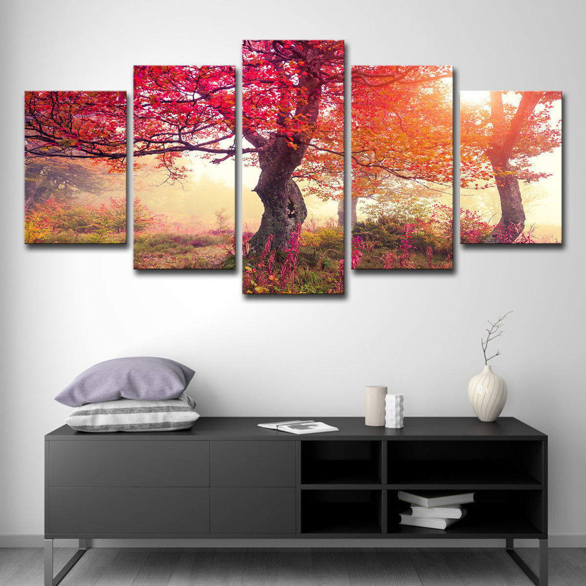 5 Pieces Canvas Art Season Autumn Trees