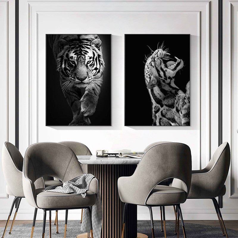 Black And White  Tiger Wall Canvas art