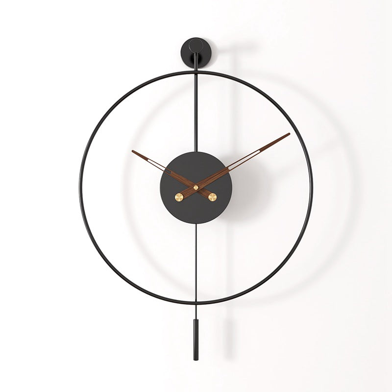 large metal minimalist wall clock