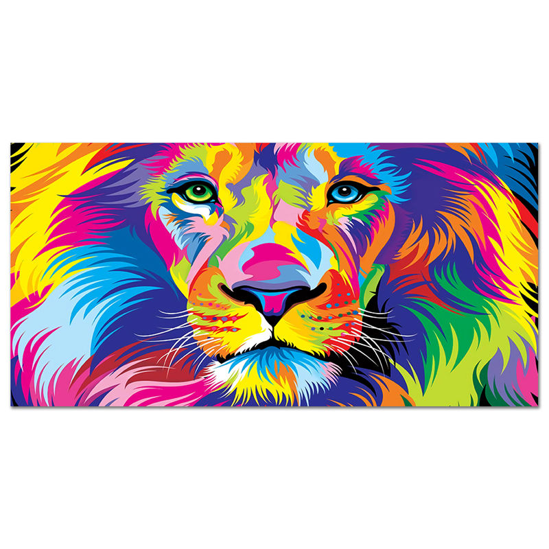 Colourful Lion Canvas wall art