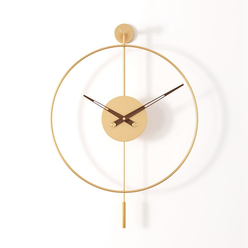 large metal minimalist wall clock