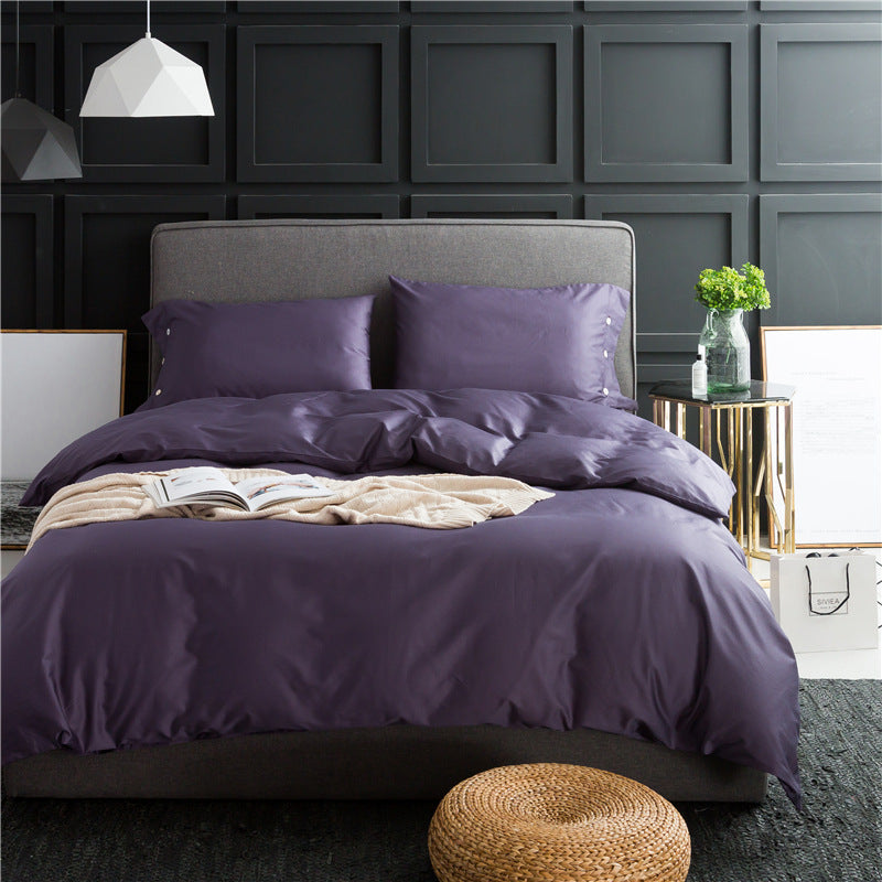 Pure colour four-piece bedding