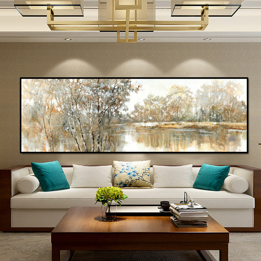 Landscape trees And Lake, canvas wall art