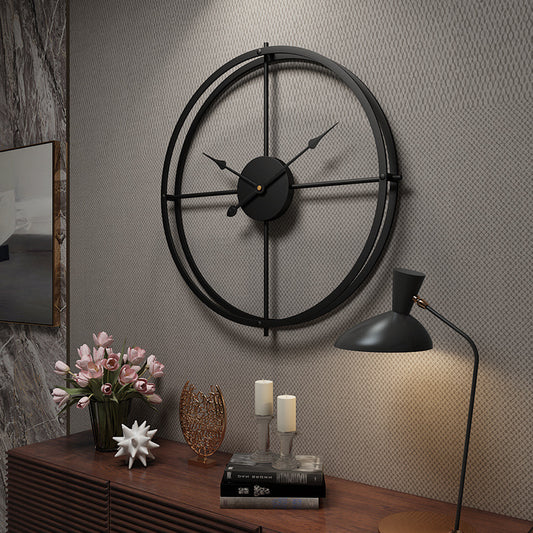 Minimalist large metal Clock