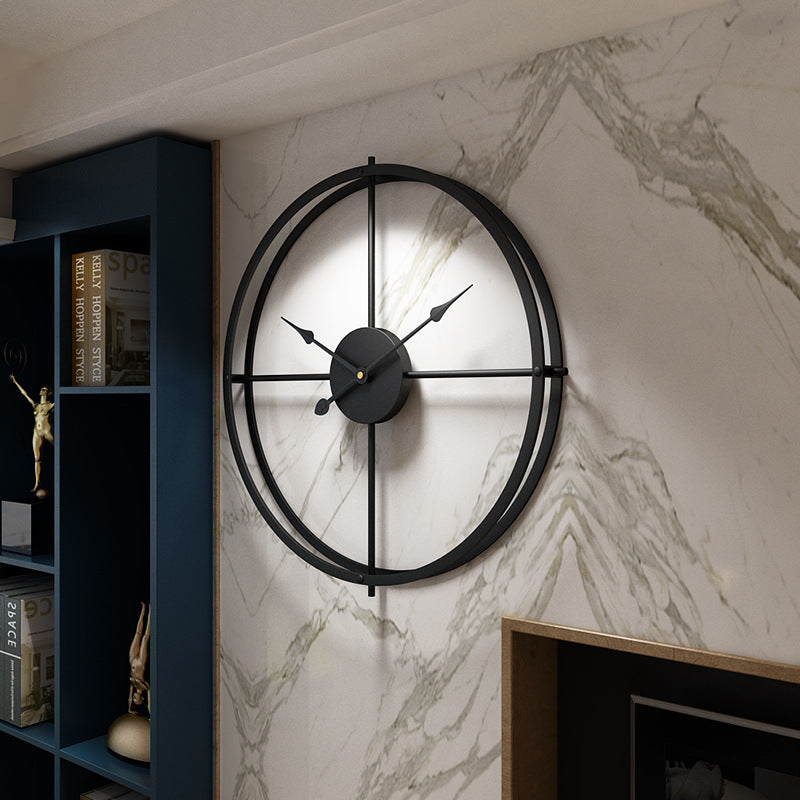 Minimalist large metal Clock