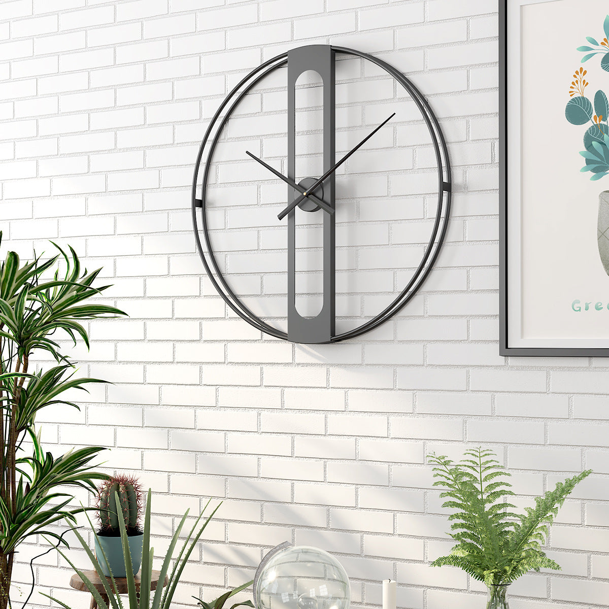 Large modern minimalist wall clock