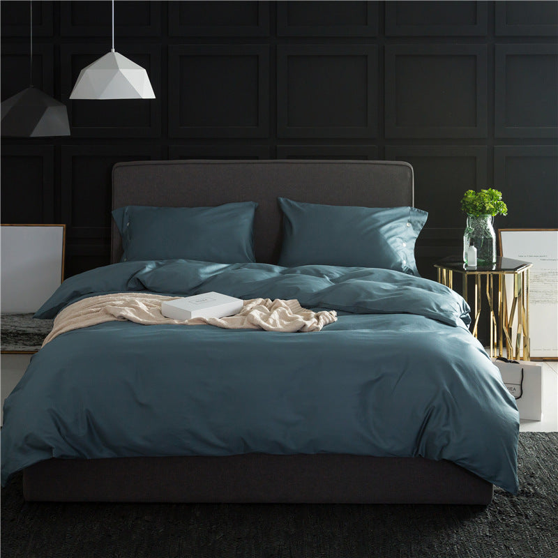 Pure colour four-piece bedding