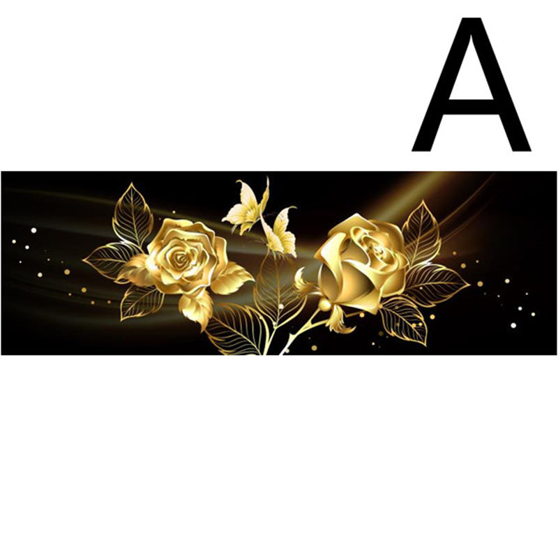 Black Gold Rose Wall, canvas wall art