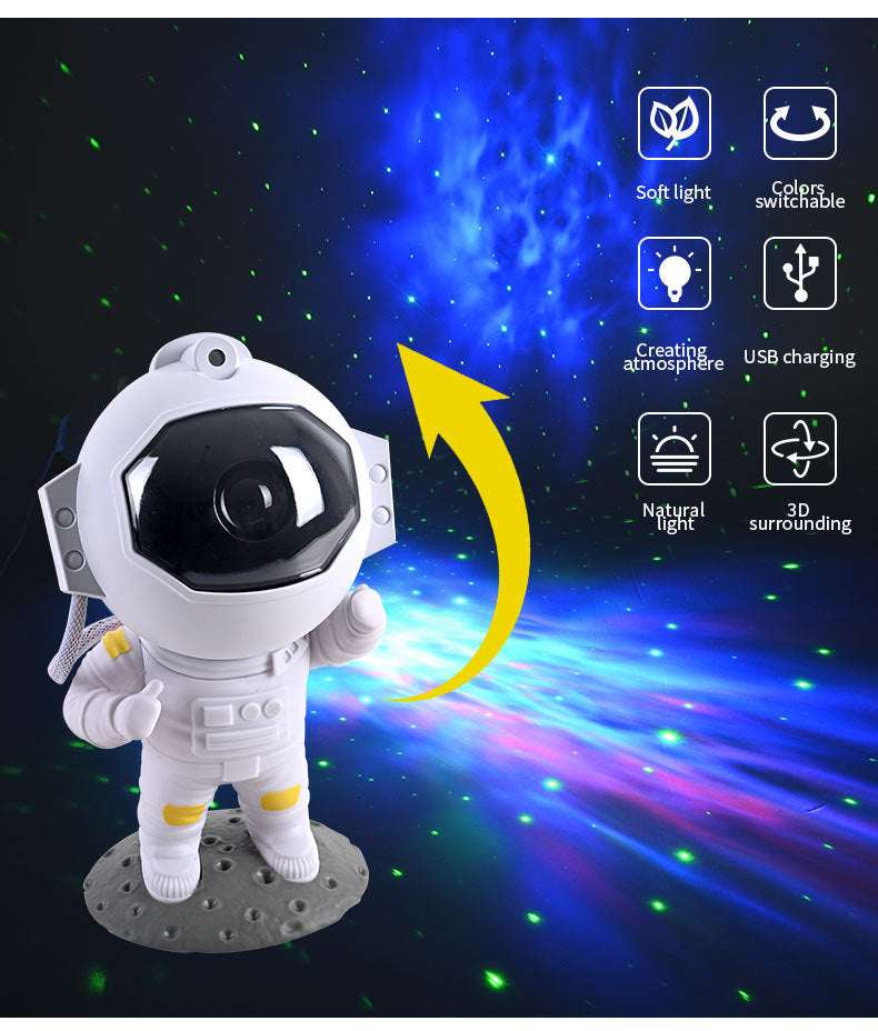 Galaxy Star Projector Starry Sky Night Light Astronaut Lamp