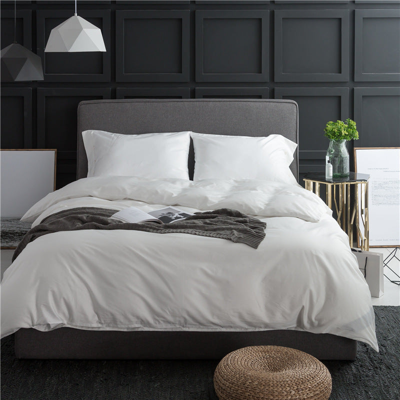 Pure colour four-piece bedding