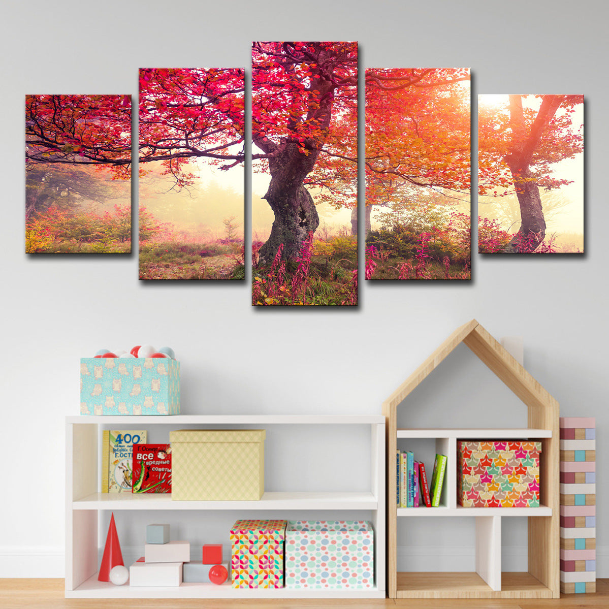 5 Pieces Canvas Art Season Autumn Trees