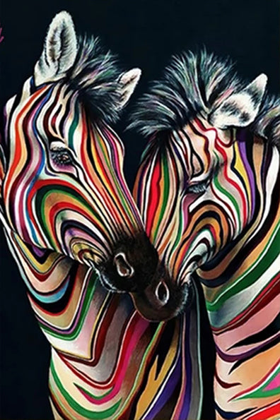 Modern Abstract Zebra Canvas Painting