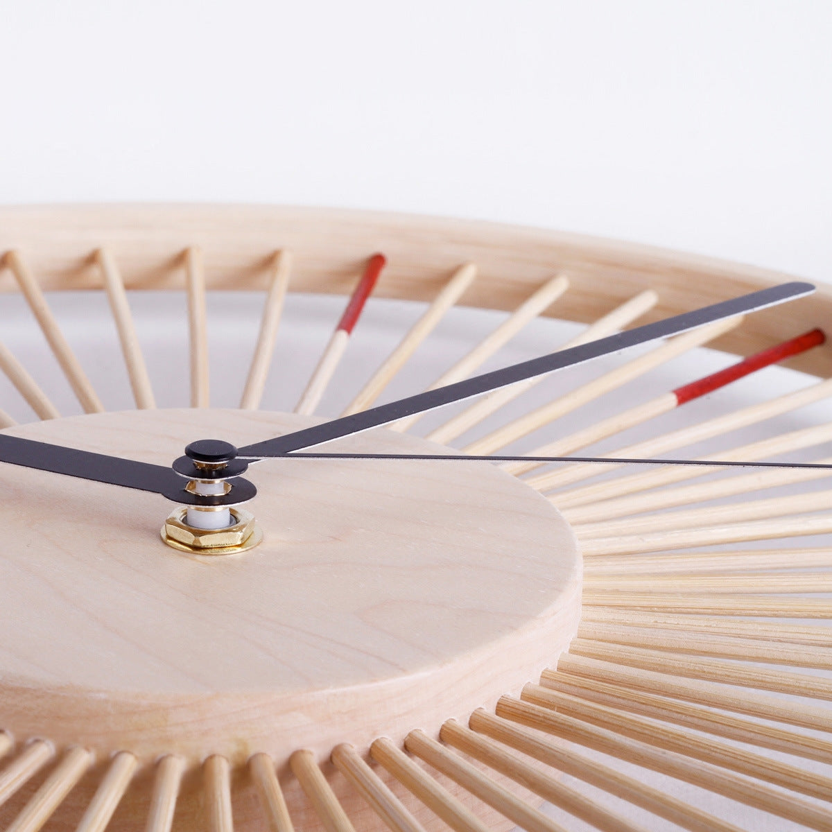 Japanese Style Wall Clock Solid Wood