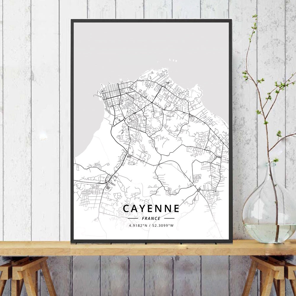 France City Map , canvas wall art