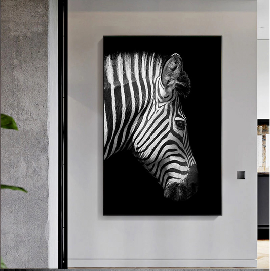 Black And White Zebra , canvas wall art