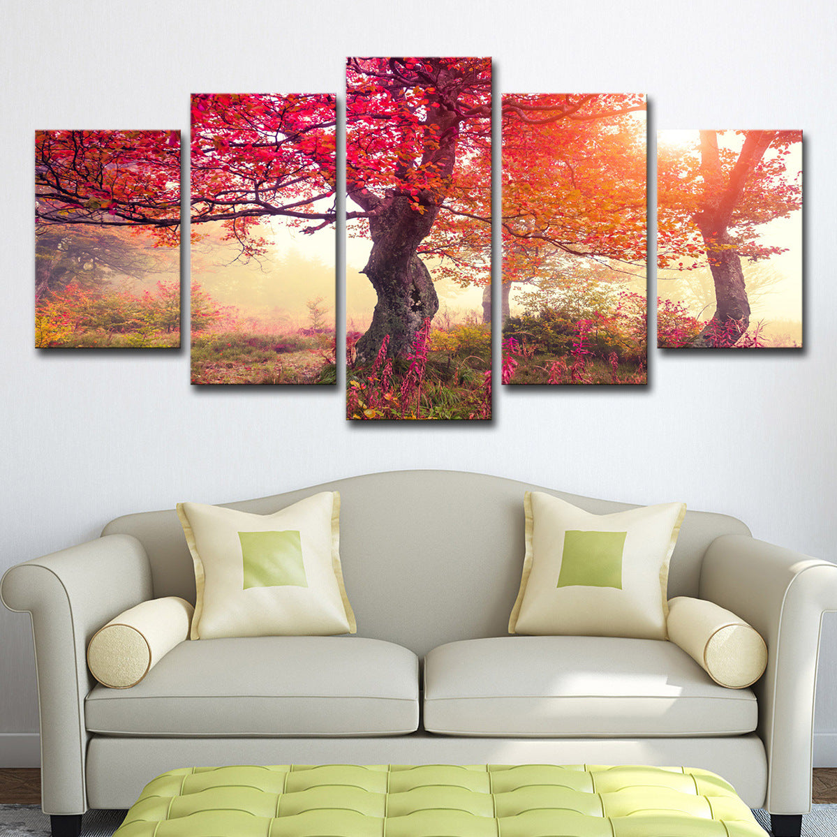 5 Pieces Canvas Art Season Autumn Trees