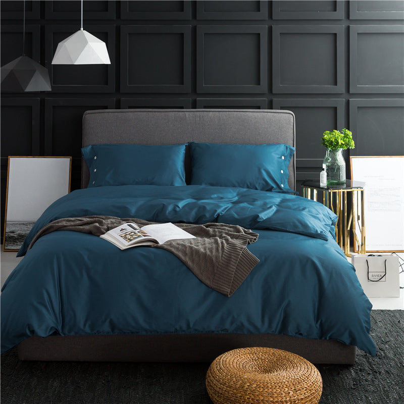 Pure colour four-piece bedding