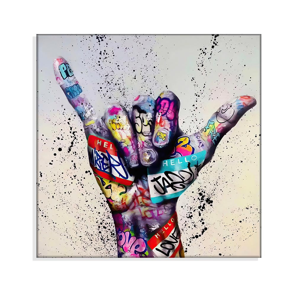 Abstract Gesture Graffiti Art Canvas Painting