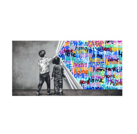 Children's Graffiti Wall Art Canvas