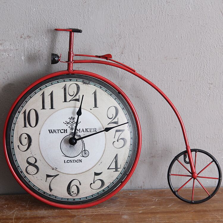 American Retro Bike Clock , metal wall clocks