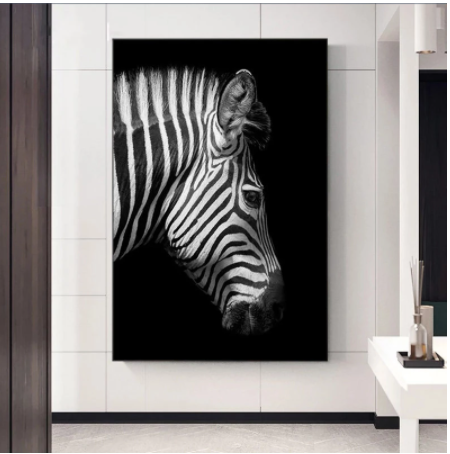 Black And White Zebra , canvas wall art