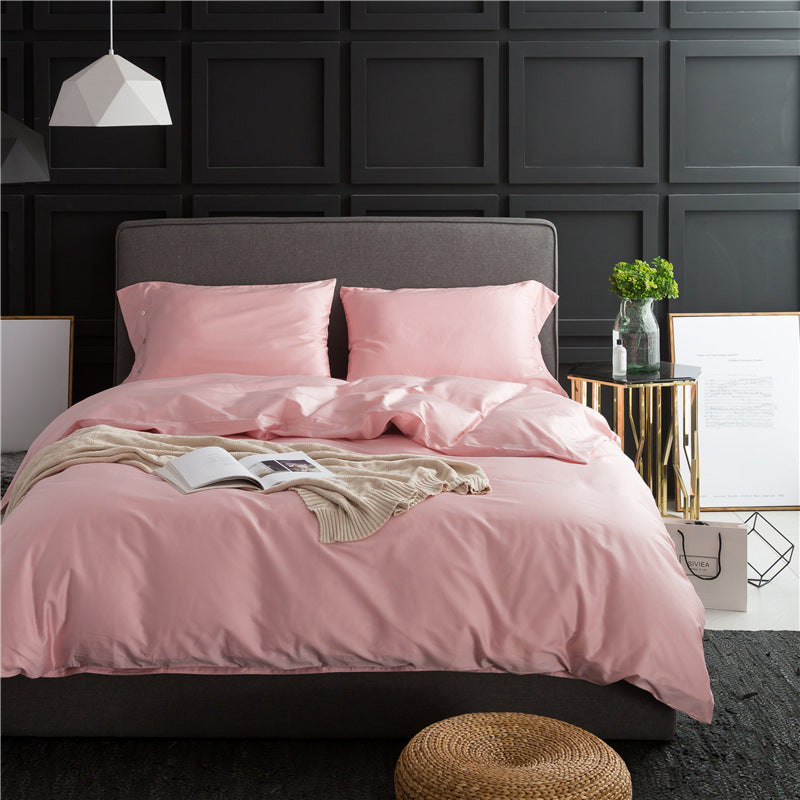 Pure colour four-piece bedding