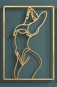 Metal Wall Decor Art Body Line