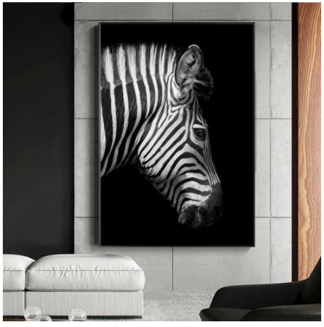 Black And White Zebra , canvas wall art