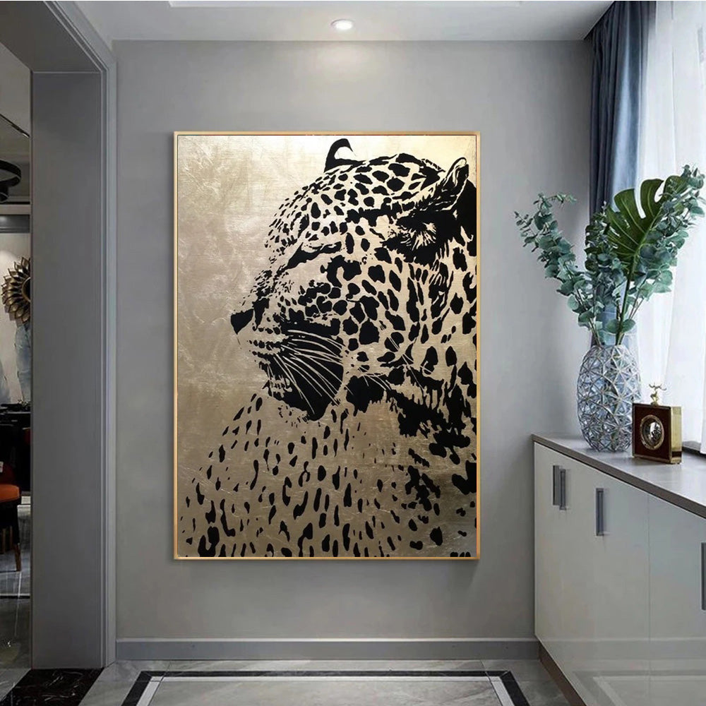 Abstract Leopard Canvas Painting Wall Art