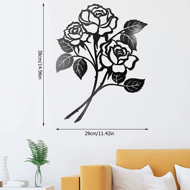 Metal Rose Art Wall Decorations