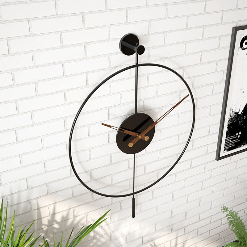 large metal minimalist wall clock