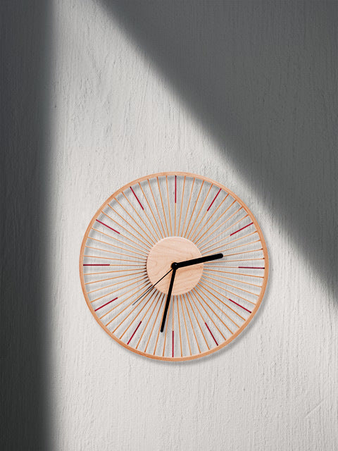 Japanese Style Wall Clock Solid Wood