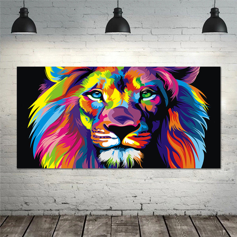 Colourful Lion Canvas wall art