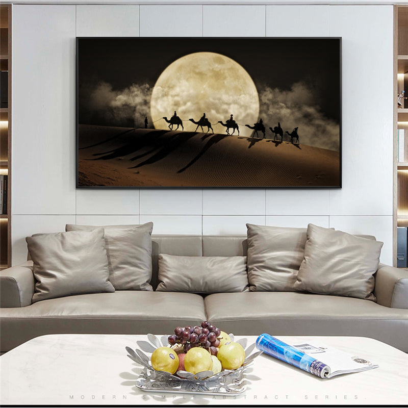 Desert Moon Night  canvas Wall Art