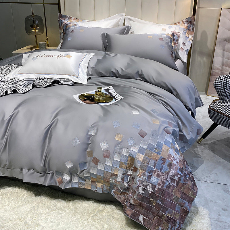 Light Luxury Style Home Textile Four-piece Cotton Bedding