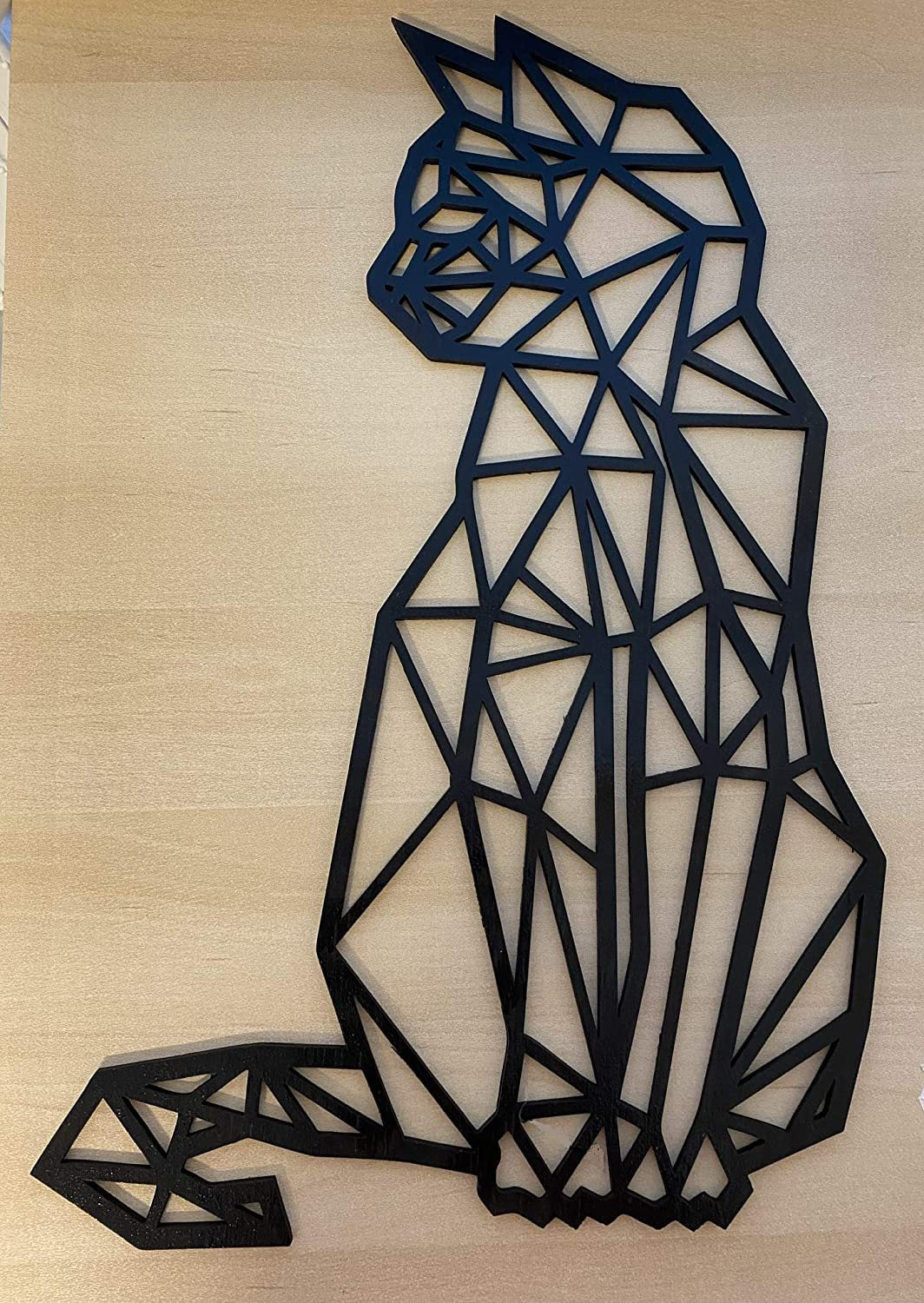 Cat shaped Carved Metal Wall Art