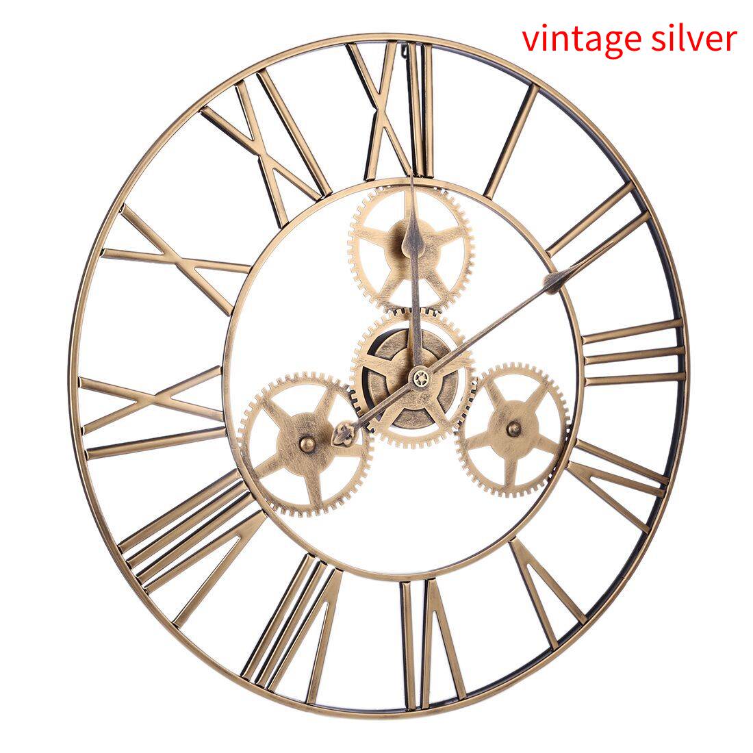 Antique Iron Gear Wall Clock