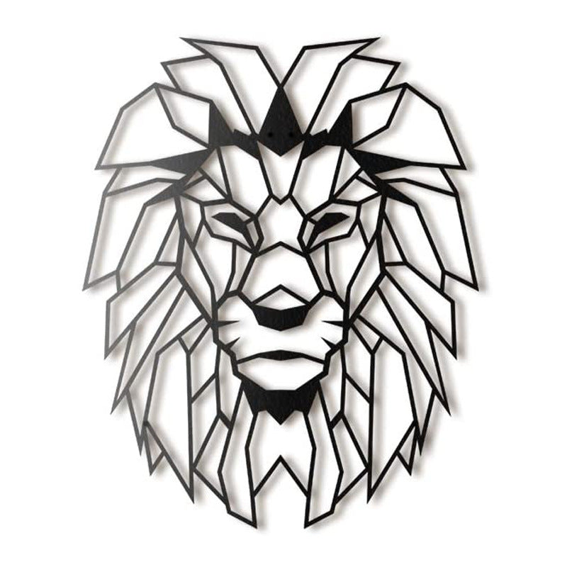 Lion Head Metal Wall Art