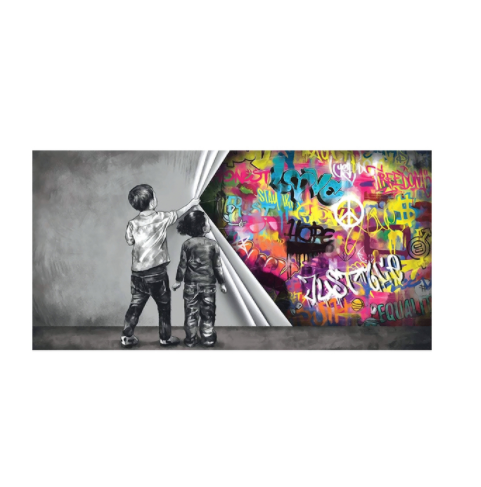 Children's Graffiti Wall Art Canvas