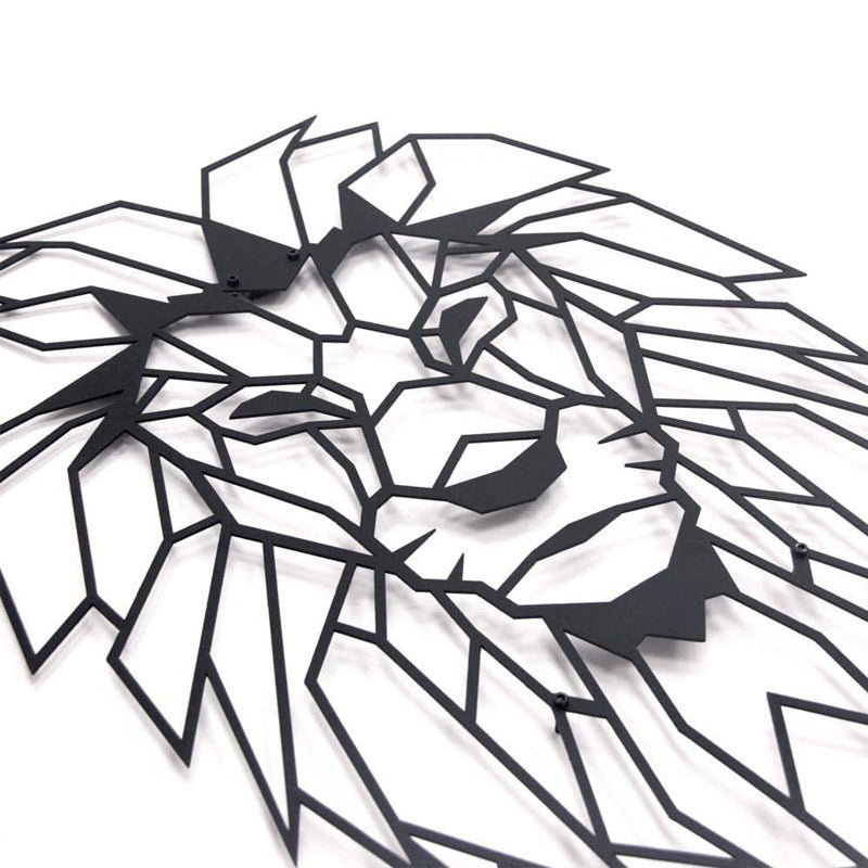 Lion Head Metal Wall Art