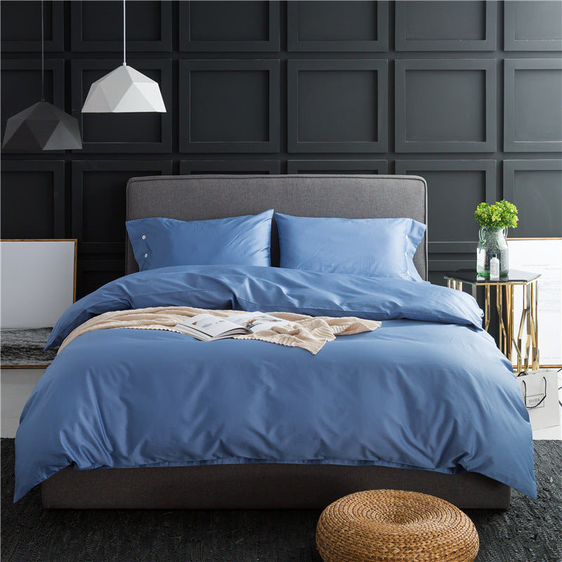 Pure colour four-piece bedding