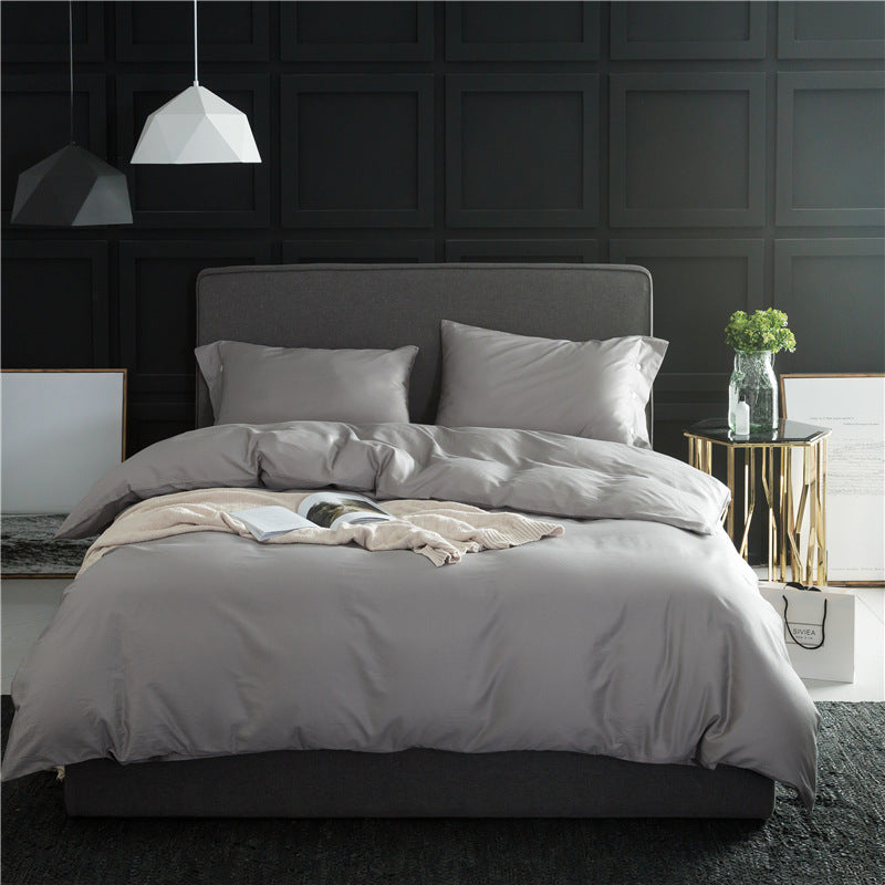 Pure colour four-piece bedding