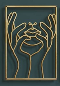 Metal Wall Decor Art Body Line