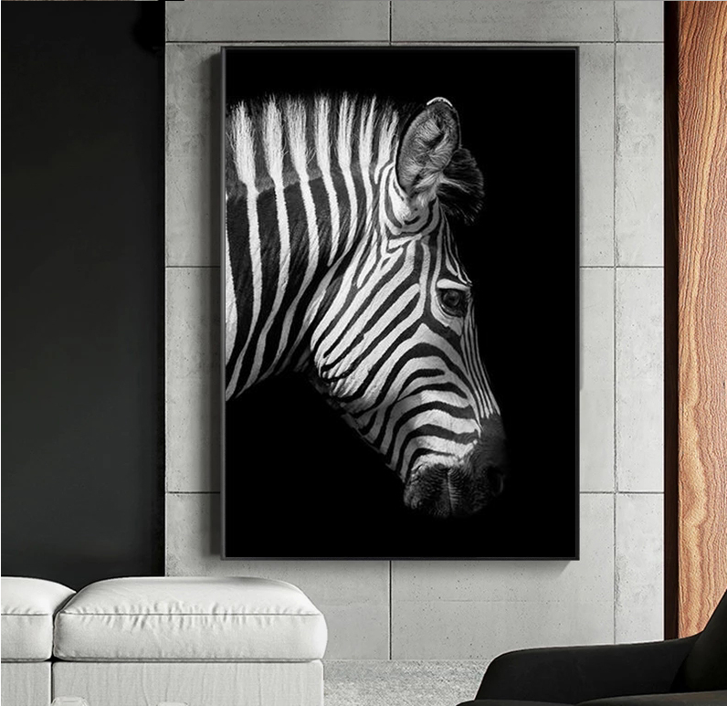 Black And White Zebra , canvas wall art