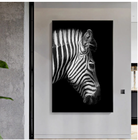 Black And White Zebra , canvas wall art