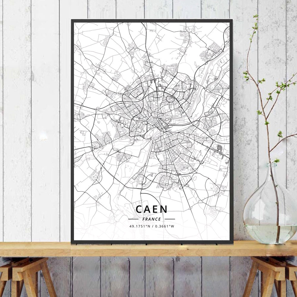 France City Map , canvas wall art