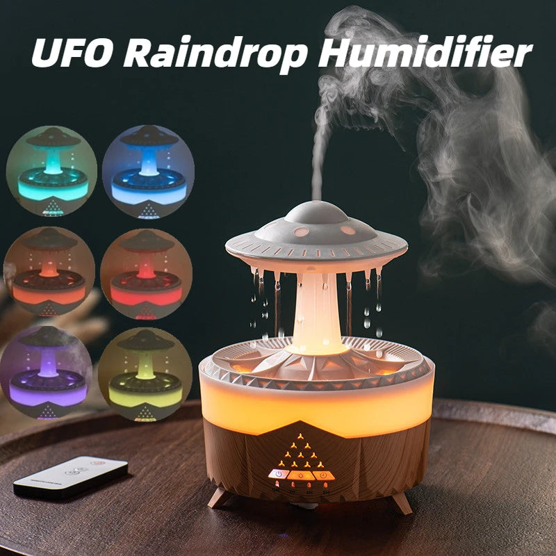 UFO Raindrop Humidifier Water Drop Air Humidifier USB Aromatherapy