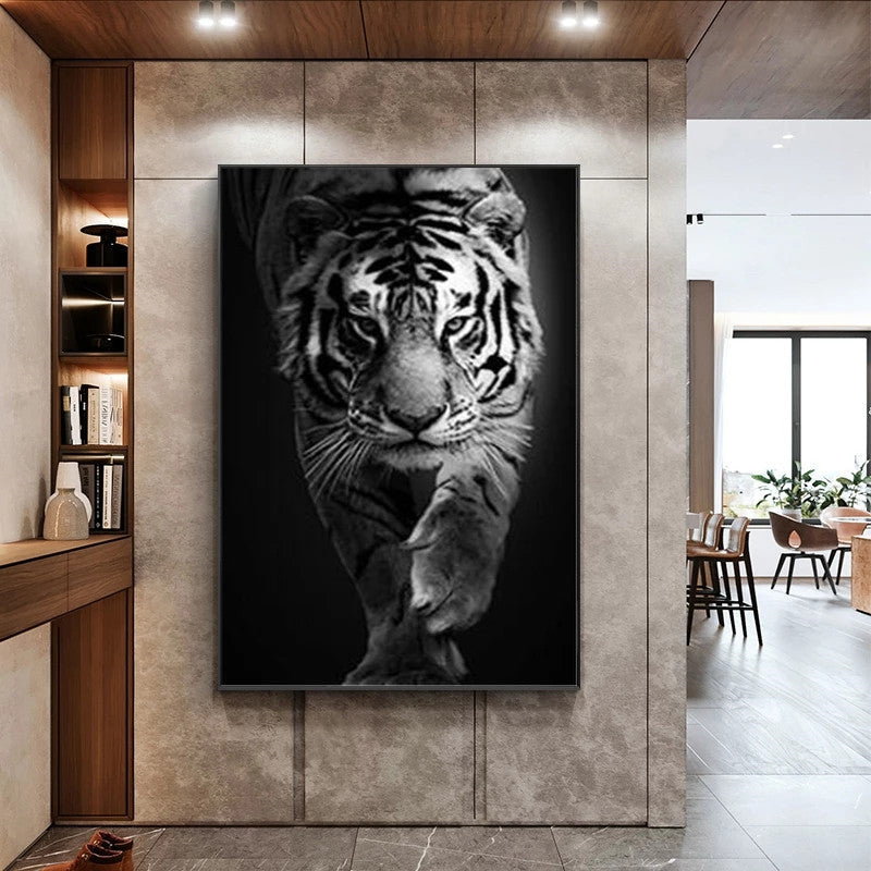 Black And White  Tiger Wall Canvas art